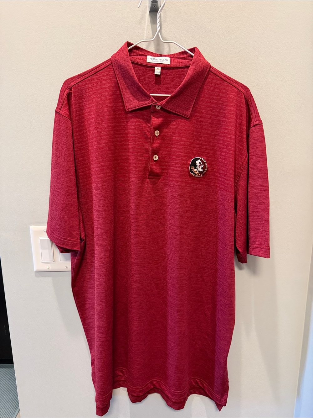 Men's Garnet Polo Shirt with Team Patch - Peter Millar